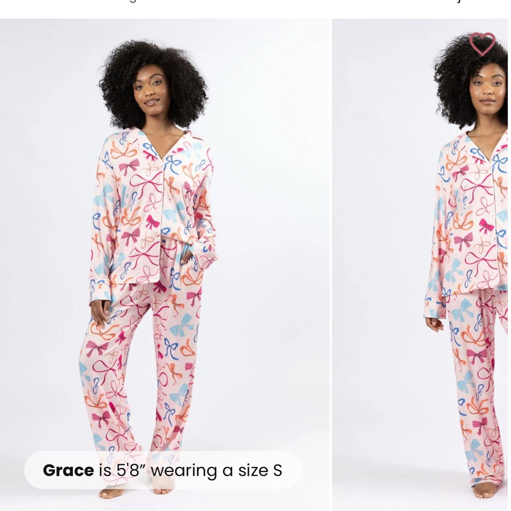 Colorful Bow Print Pajama Set